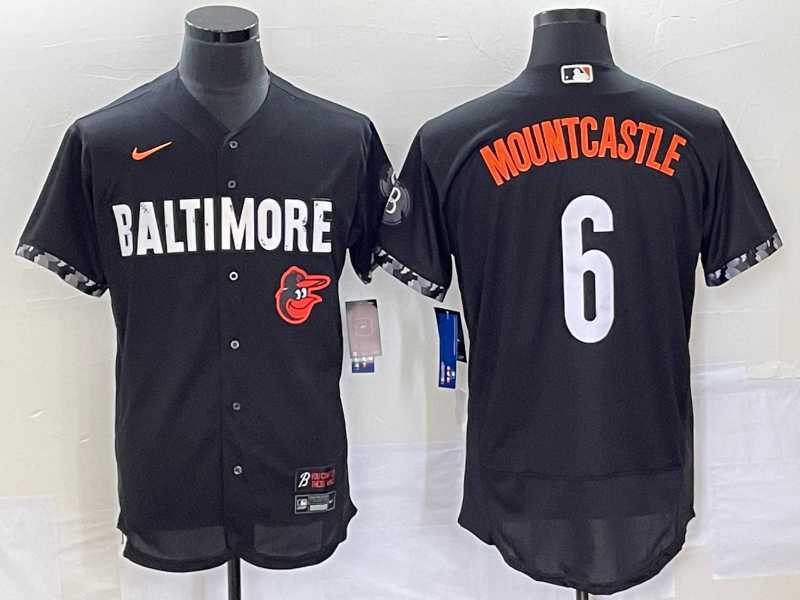Men%27s Baltimore Orioles #6 Ryan Mountcastle Black 2023 City Connect Flex Base Stitched Jersey